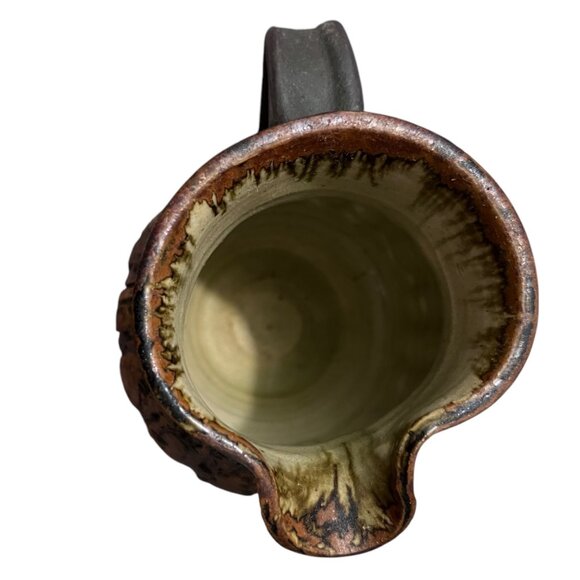 Vintage Monastery Art Collection Handcrafted Pitcher With Floral Pattern - Picture 5 of 9